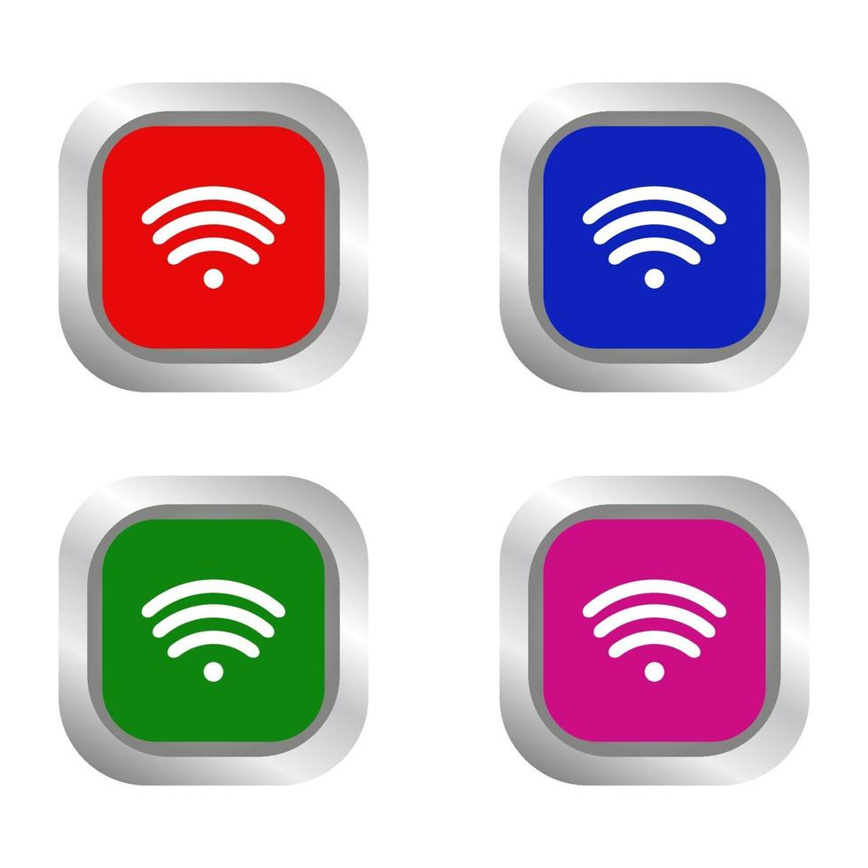 wifi ingesteld op witte achtergrond vector