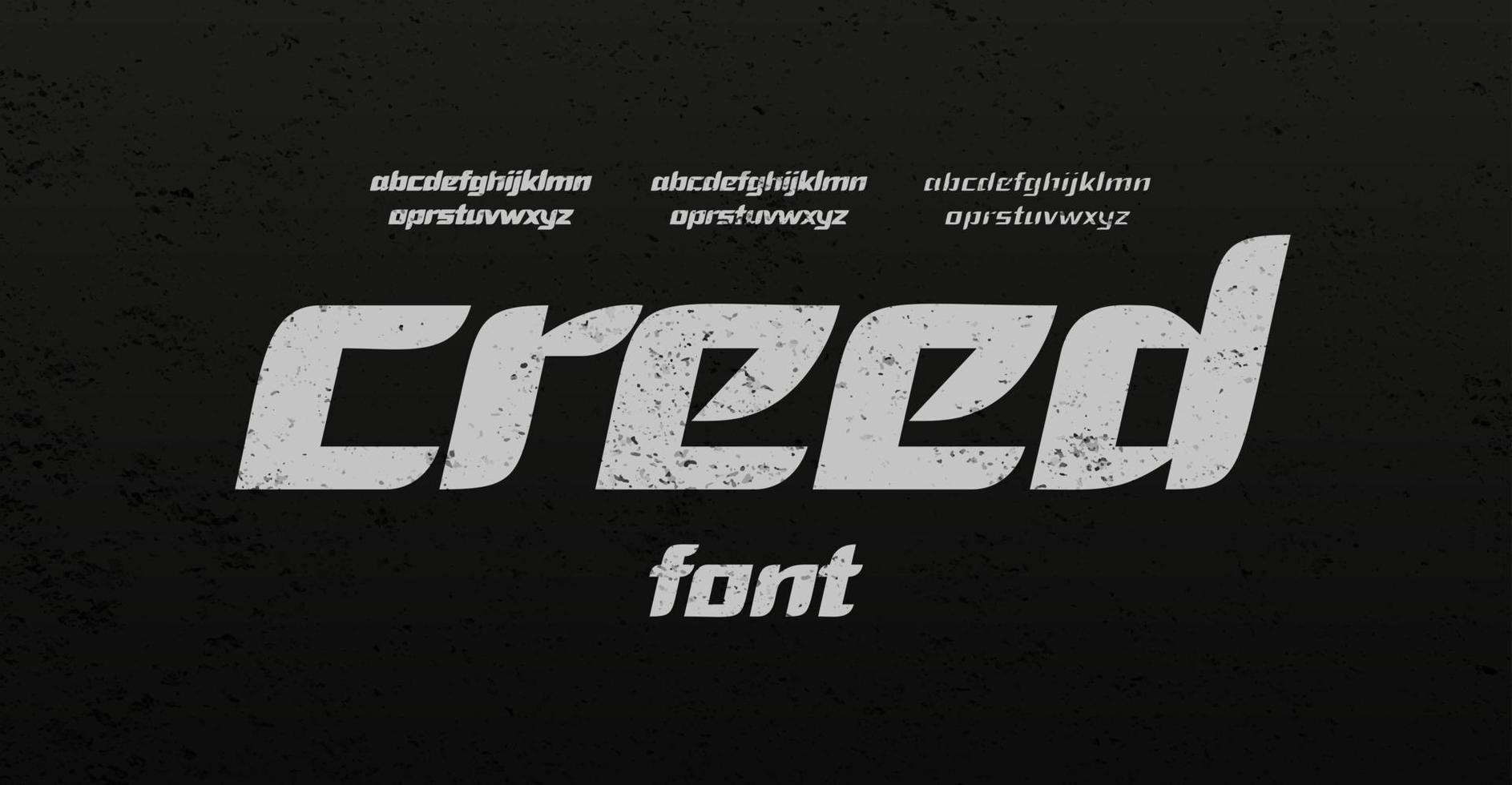 sport alfabet brieven lettertype. stoutmoedig cursief minimaal automotive ontwerpen. typografie fonts regelmatig stoutmoedig dun gewicht kleine letters. vector illustratie.