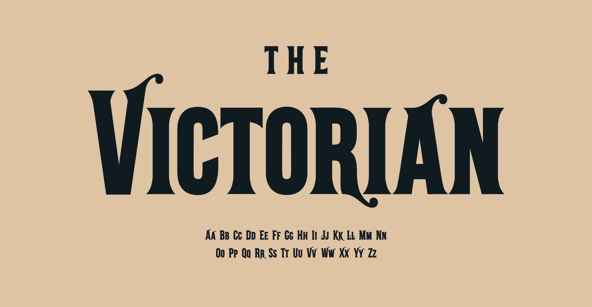 Victoriaans stijl alfabet, luxe serif brieven, antiek doopvont voor oud fashioned logo, kop, monogram, wijnoogst typografie. vector typografisch ontwerp.