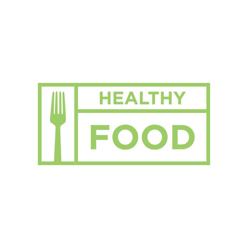 gezond voedsel vector logo ontwerp