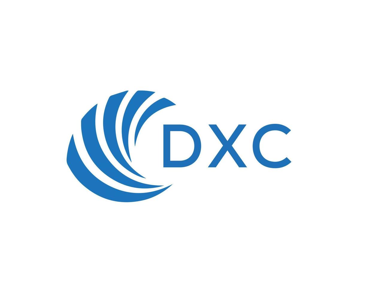 dxc creatief cirkel brief logo concept. dxc brief ontwerp. vector