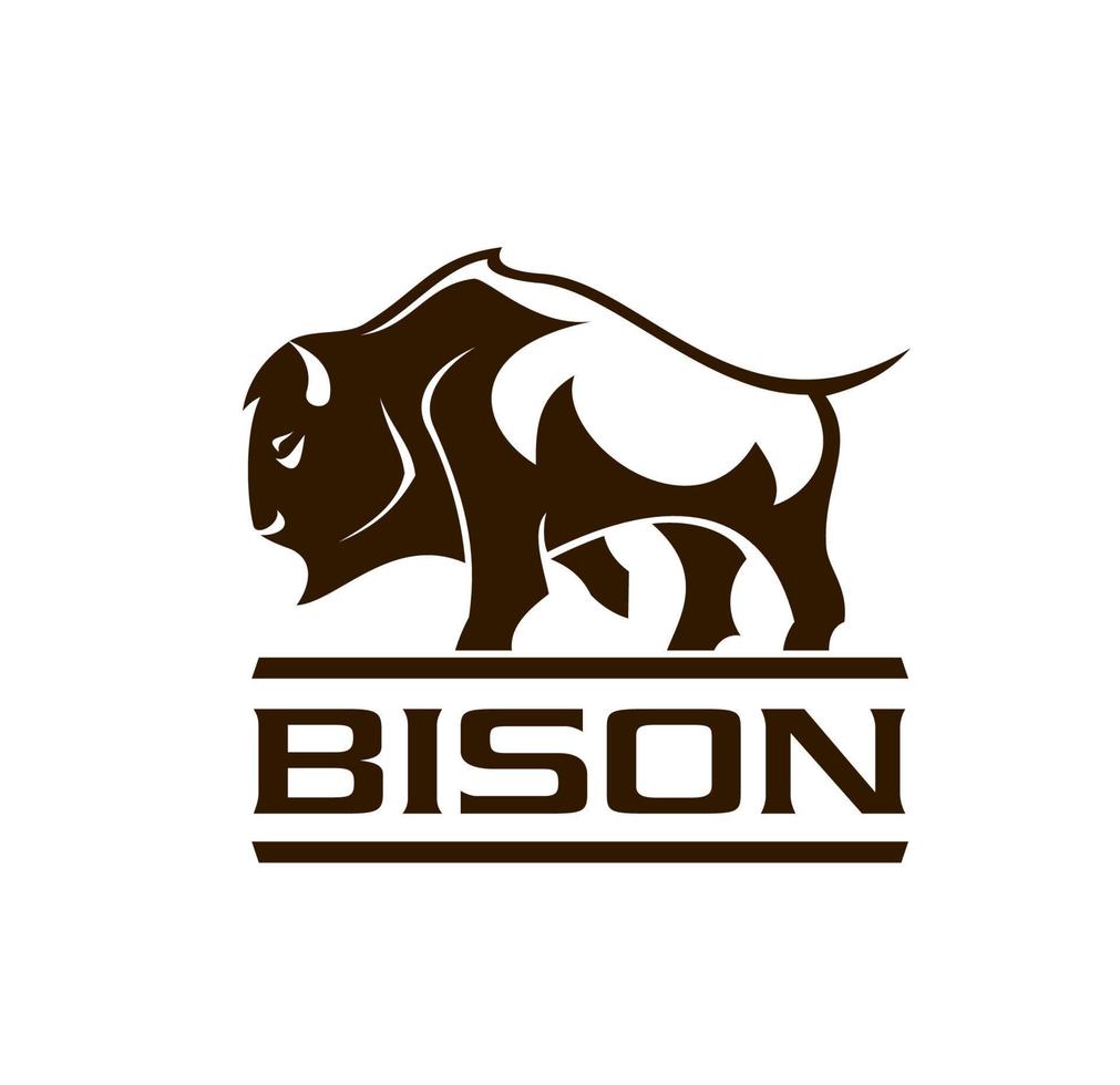 bizon buffel mascotte of bedrijf embleem of icoon vector