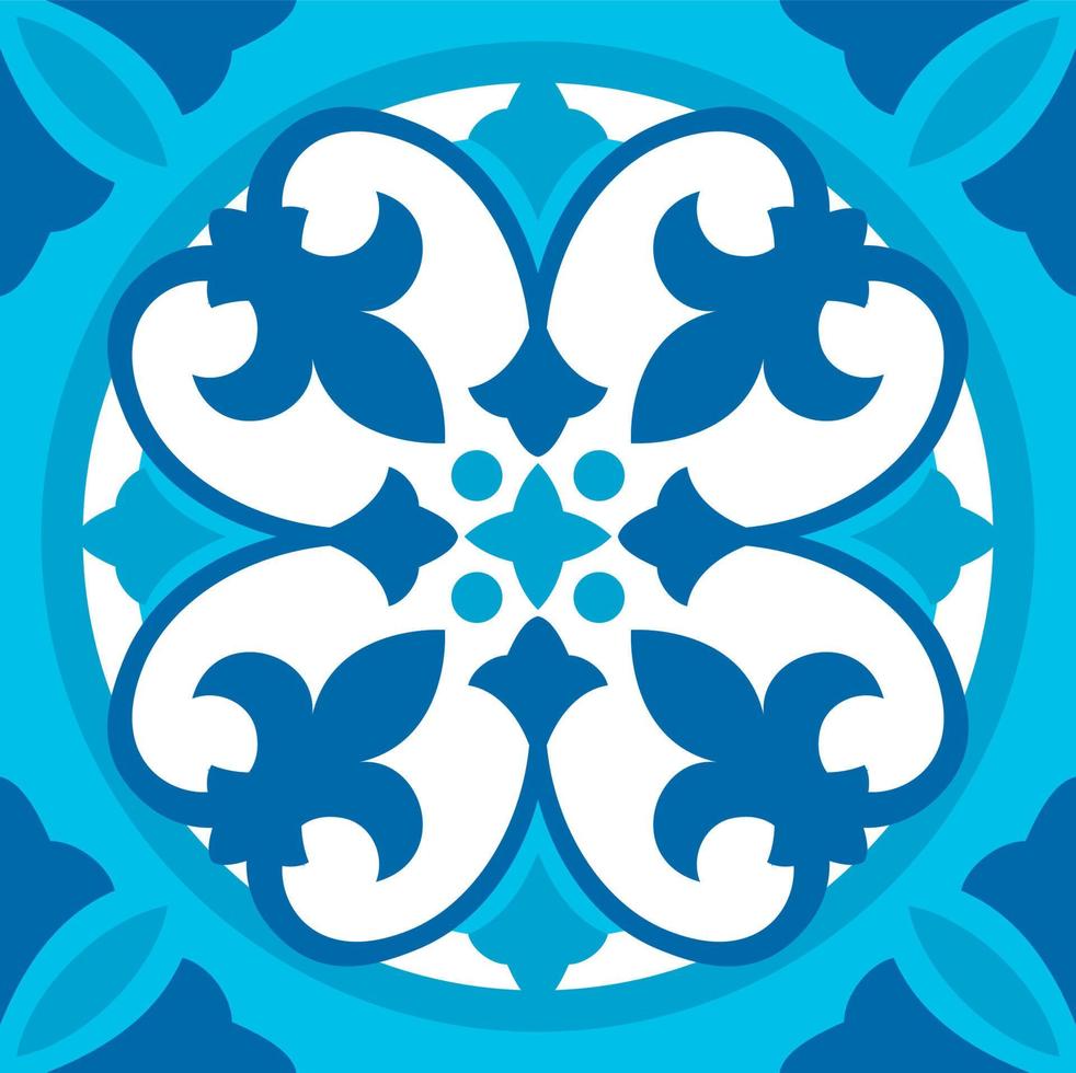 majolica, talavera Marokkaans azulejo tegel patroon vector