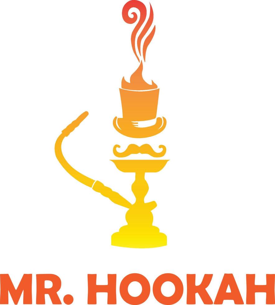 Dhr hookah logo vector het dossier