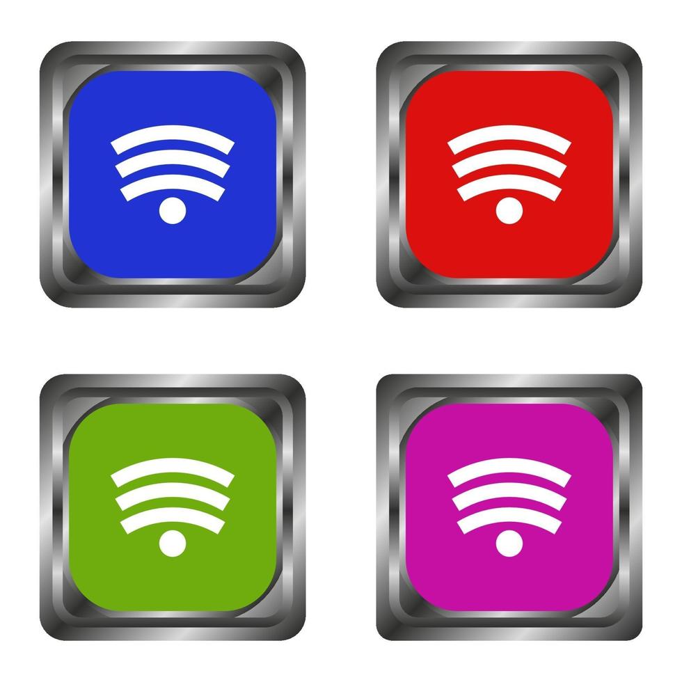 wifi knop set vector