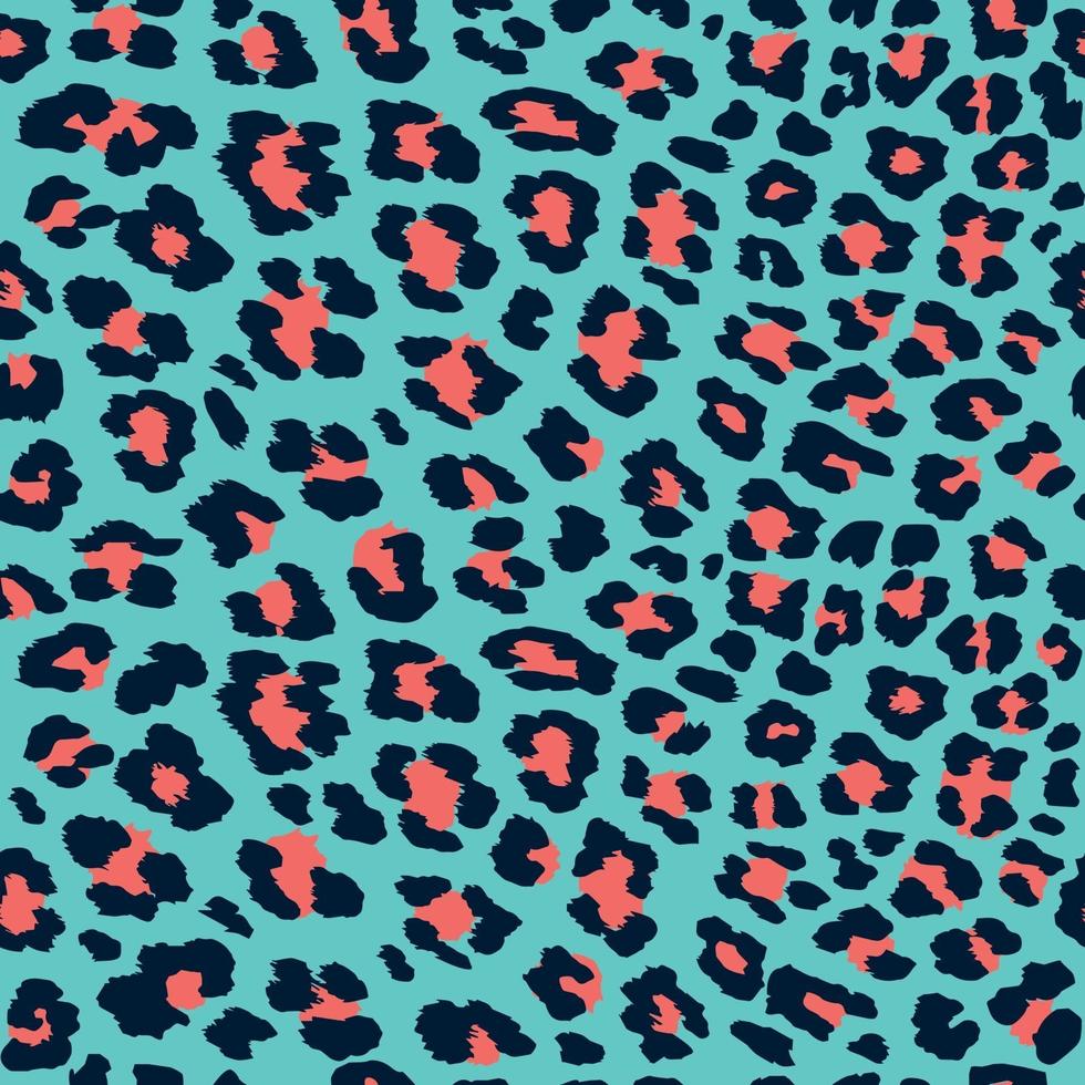 luipaard naadloos patroon op blauwe achtergrond. vector