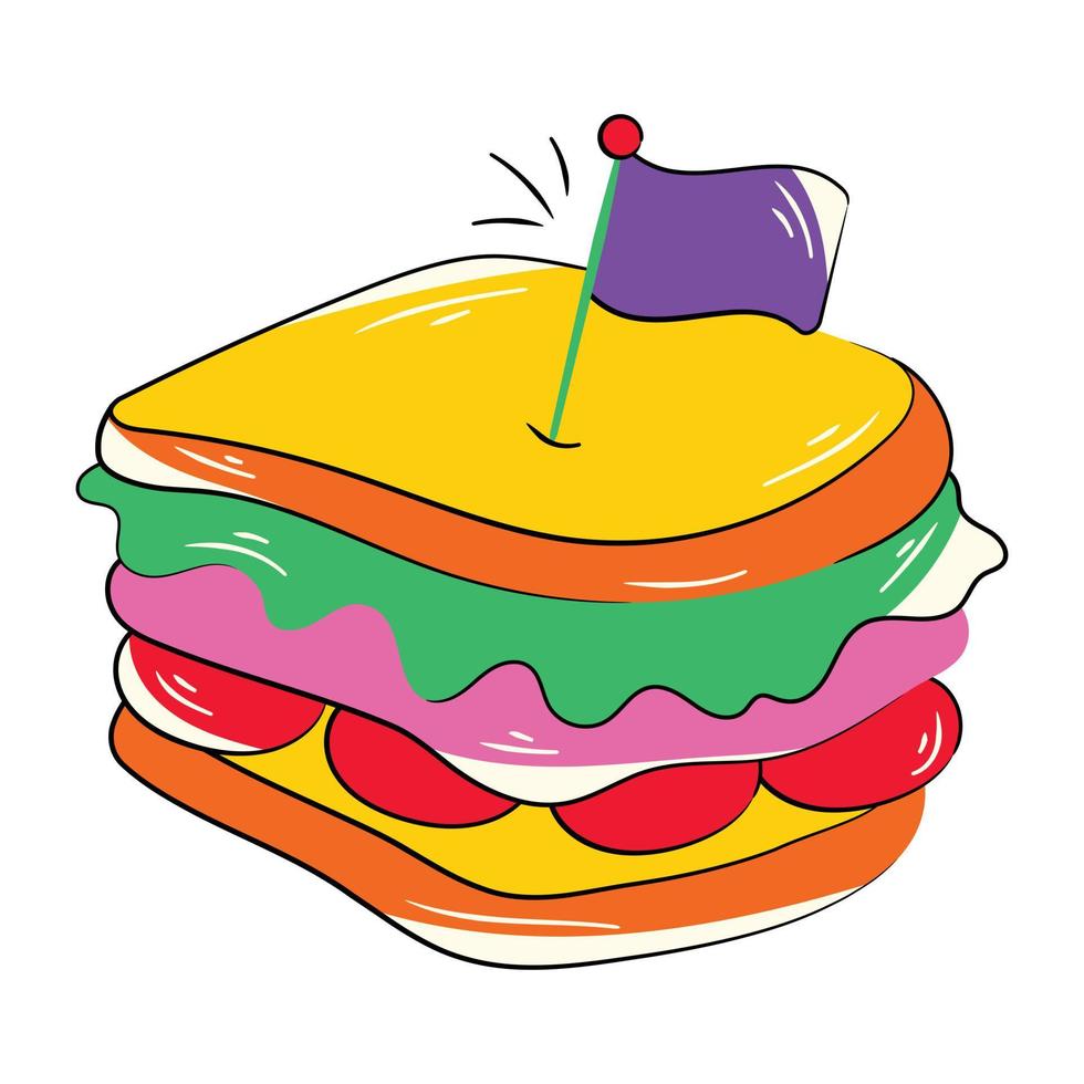 trendy sandwichconcepten vector