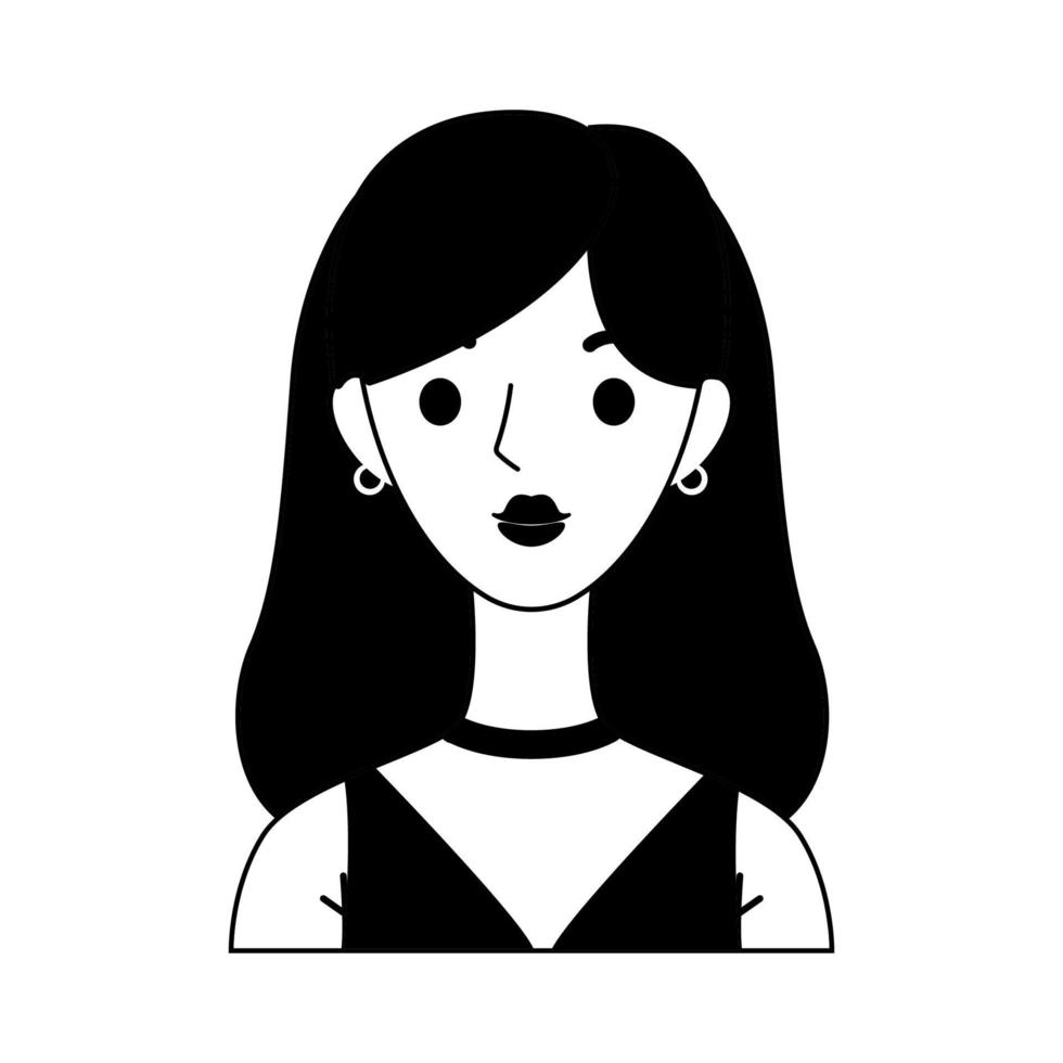 vector illustratie van avatar vrouw