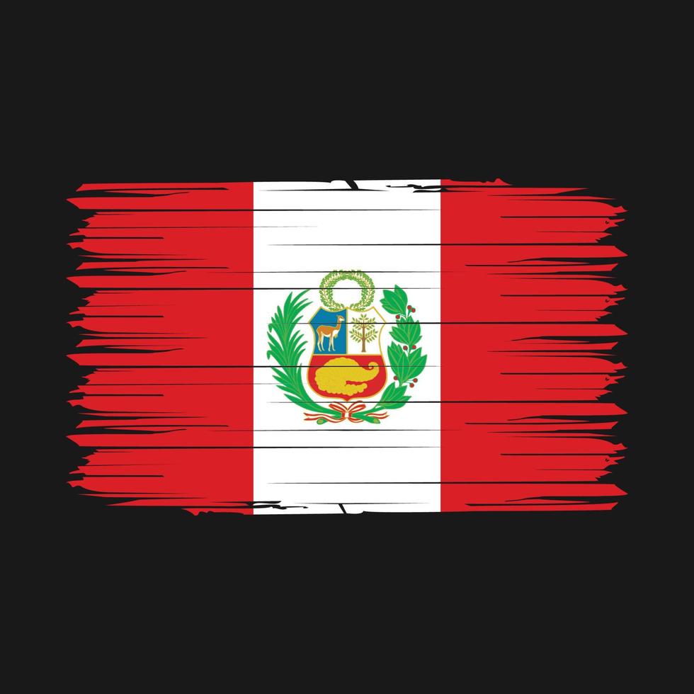 Peru vlag borstel vector illustratie