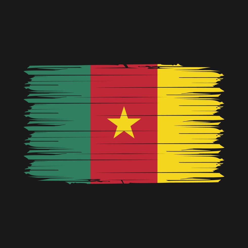 Kameroen vlag borstel vector illustratie