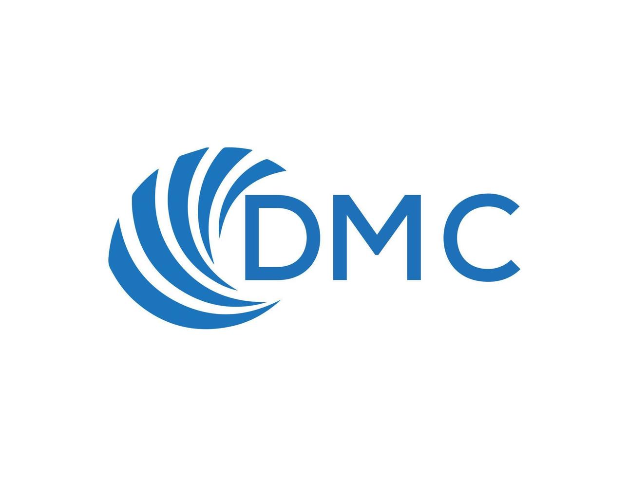 dmc brief logo ontwerp Aan wit achtergrond. dmc creatief cirkel brief logo concept. dmc brief ontwerp. vector