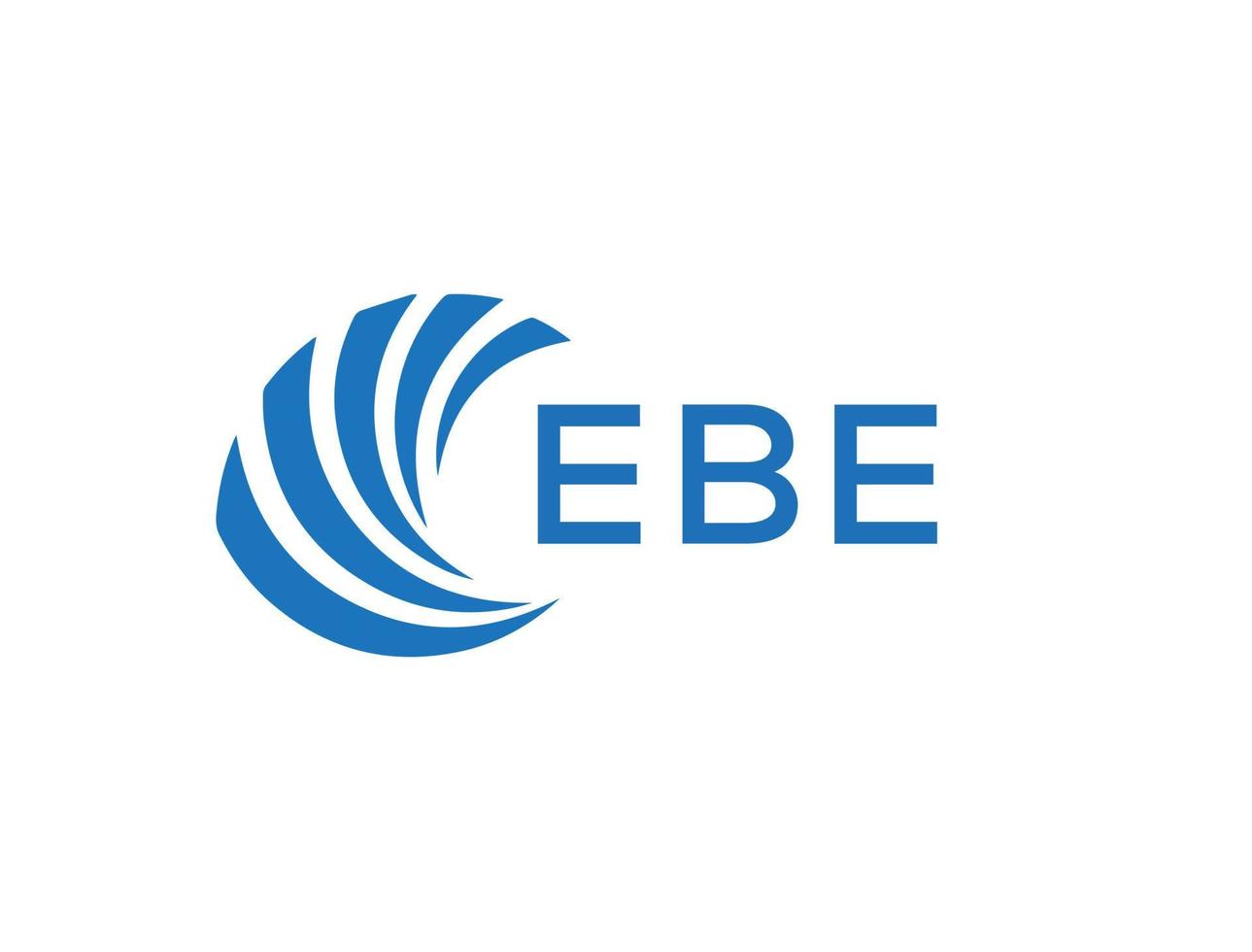 ebe brief logo ontwerp Aan wit achtergrond. ebe creatief cirkel brief logo concept. ebe brief ontwerp. vector
