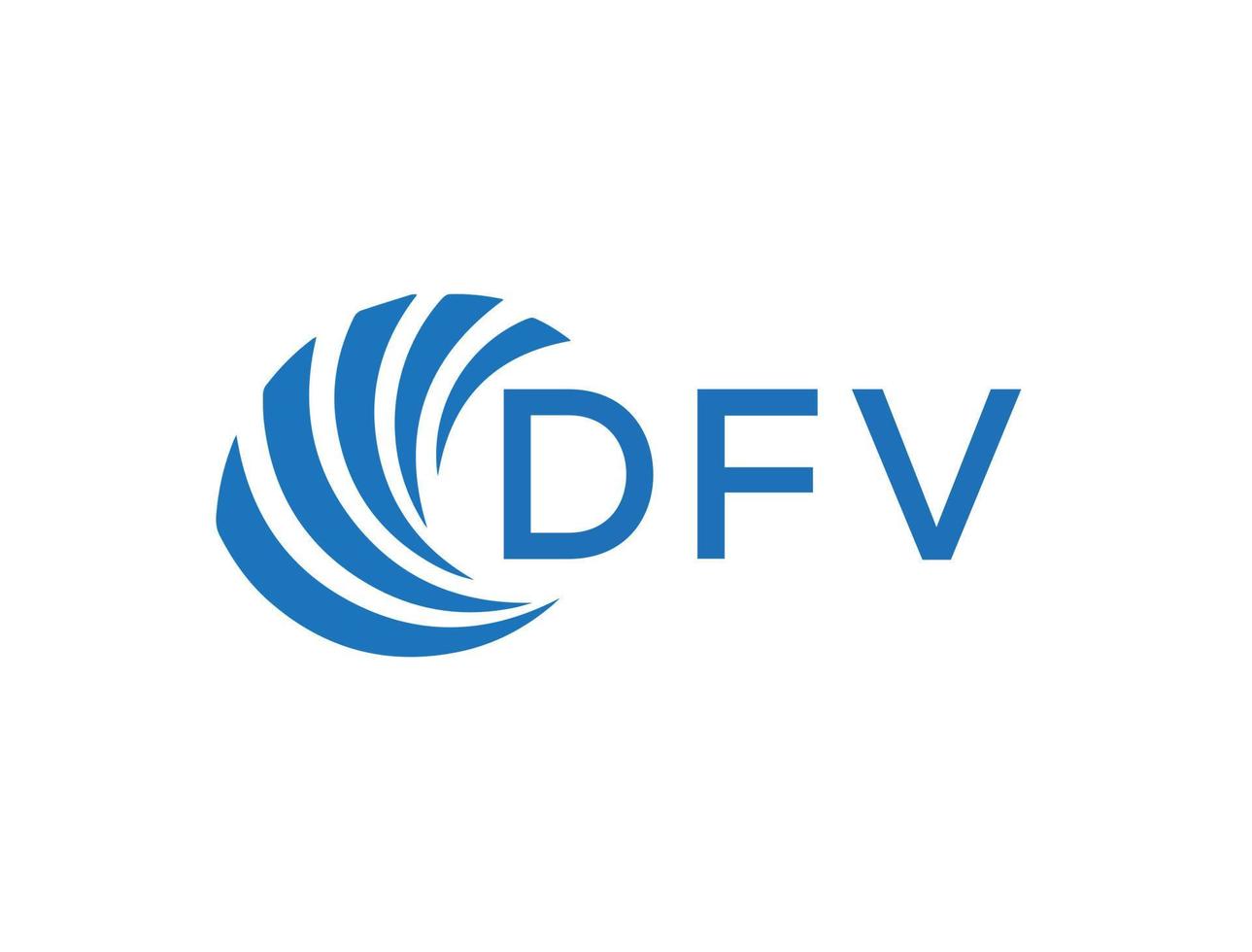 dfv brief logo ontwerp Aan wit achtergrond. dfv creatief cirkel brief logo concept. dfv brief ontwerp. vector