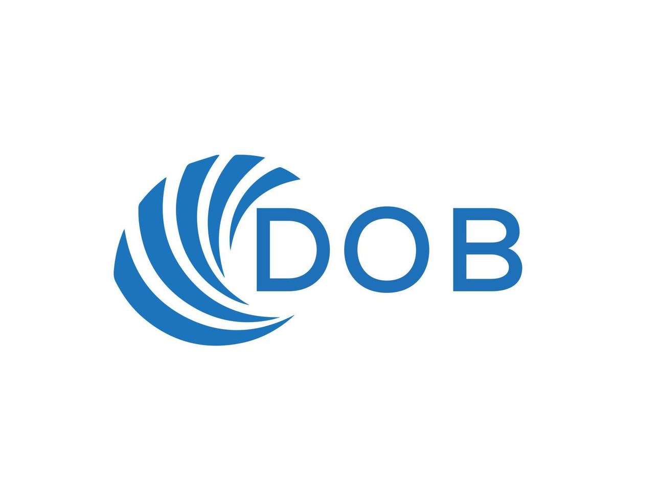 dob brief logo ontwerp Aan wit achtergrond. dob creatief cirkel brief logo concept. dob brief ontwerp. vector