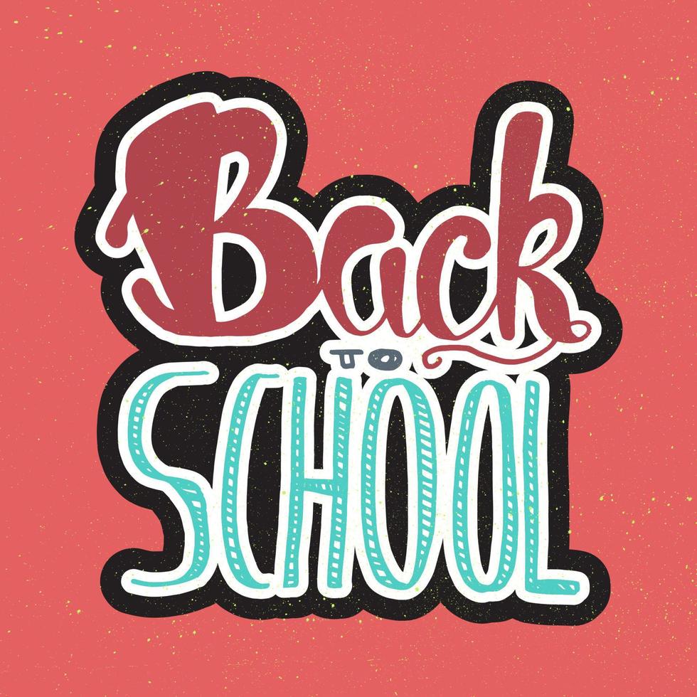 terug naar school belettering vector