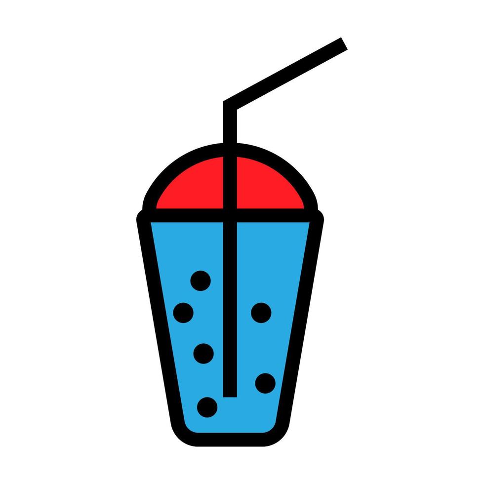 frappe cocktail lijn icoon geïsoleerd Aan wit achtergrond. zwart vlak dun icoon Aan modern schets stijl. lineair symbool en bewerkbare hartinfarct. gemakkelijk en pixel perfect beroerte vector illustratie