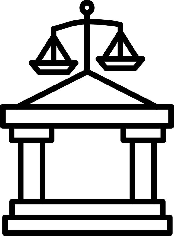 rechtbank vector icoon
