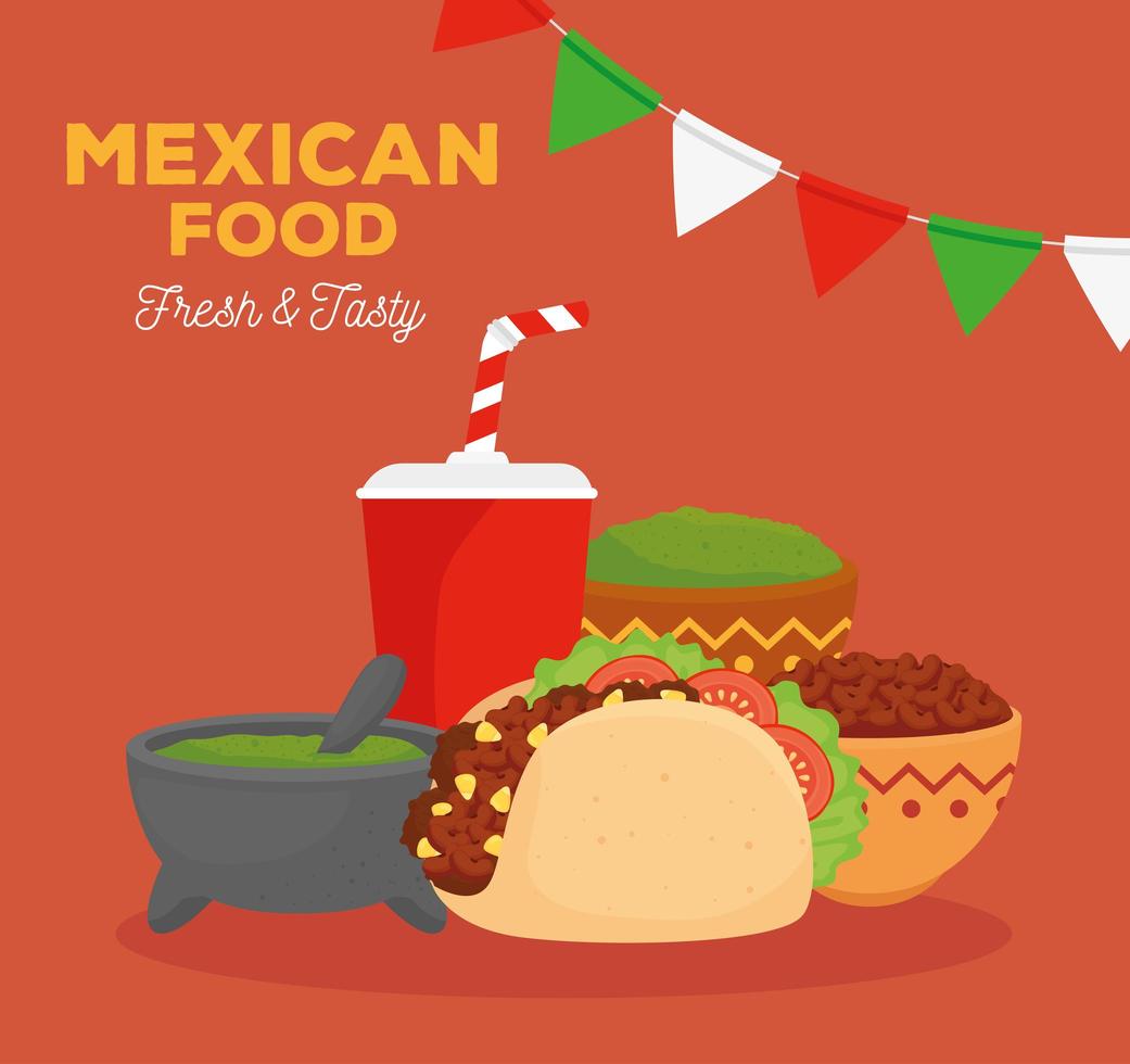 Mexicaans eten poster vector