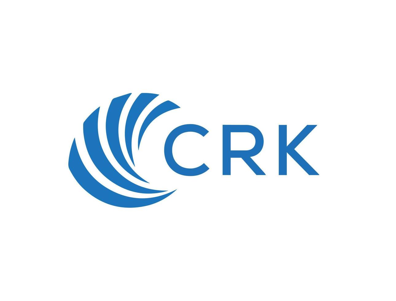 crk brief logo ontwerp Aan wit achtergrond. crk creatief cirkel brief logo concept. crk brief ontwerp. vector