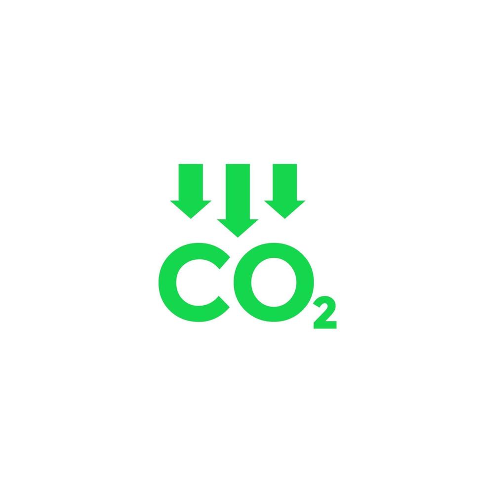 CO2-uitstoot verminderen, vector icon.eps