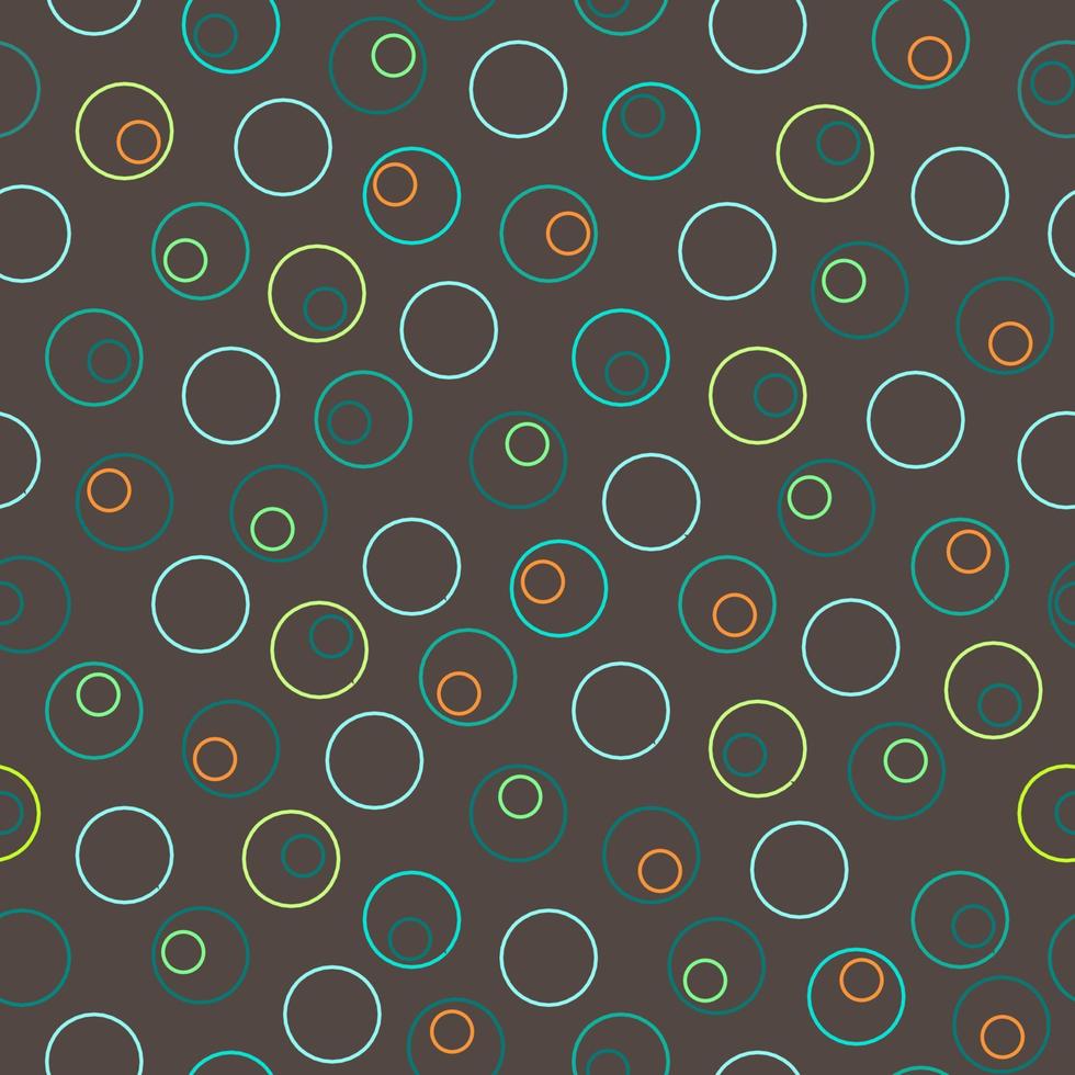 cirkel lijn patroon. geïsoleerd Aan bruin achtergrond, naadloos patroon voor geschenk wrap, tapijt, behang, enz vector