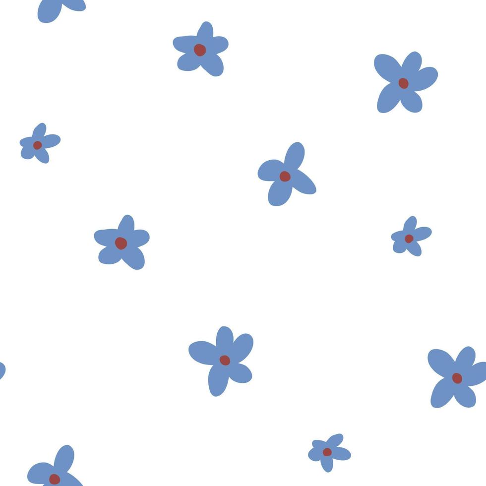 schattig bloemen patroon in de klein bloem. ditsy afdrukken. motieven verspreide willekeurig. naadloos vector textuur. elegant sjabloon voor mode afdrukken. het drukken met heel klein blauw bloemen.