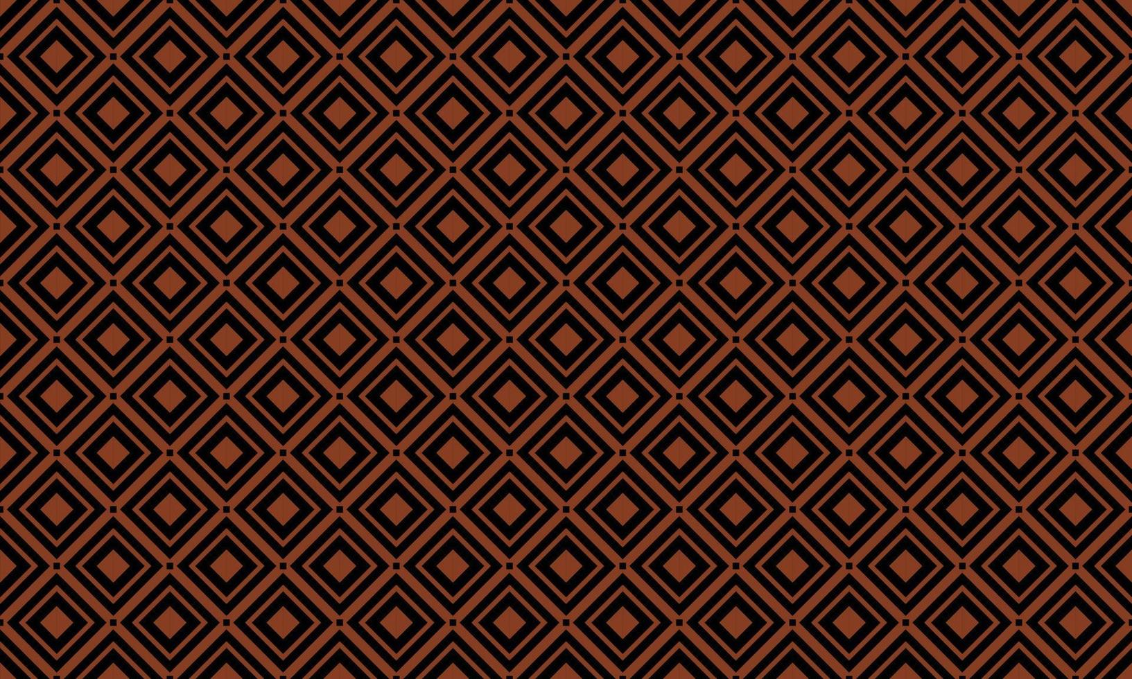 zwart en bruin diagonaal meetkundig pleinen naadloos patroon. elegant textiel afdrukken met batik ontwerp. abstract achtergrond vector illustratie