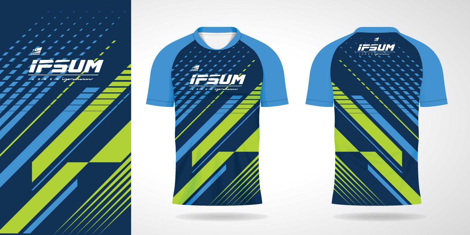 blauw groen Jersey sport ontwerp sjabloon vector