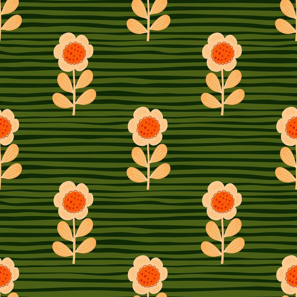 naadloos patroon met gestileerde bloemen. bloemen achtergrond. vector