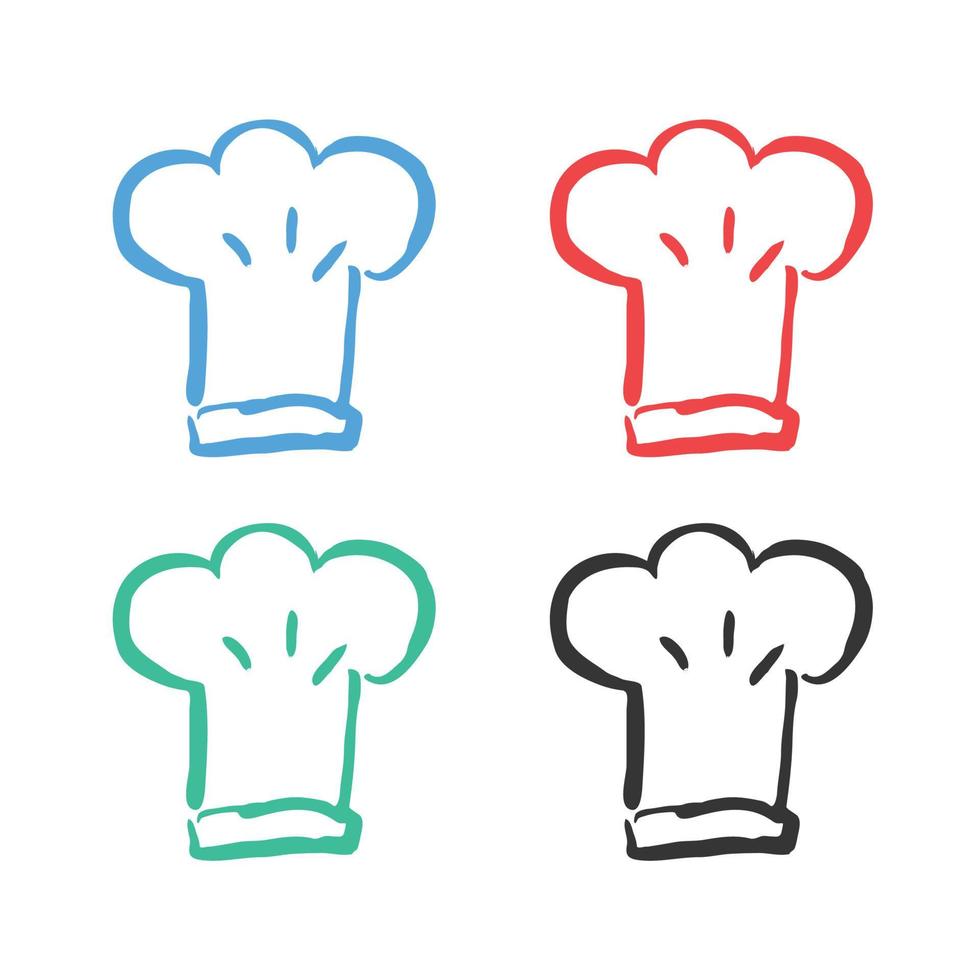 chef hoed tekenfilm icoon, keuken chef hoed icoon, chef hoed logo vector pictogrammen in meerdere kleuren