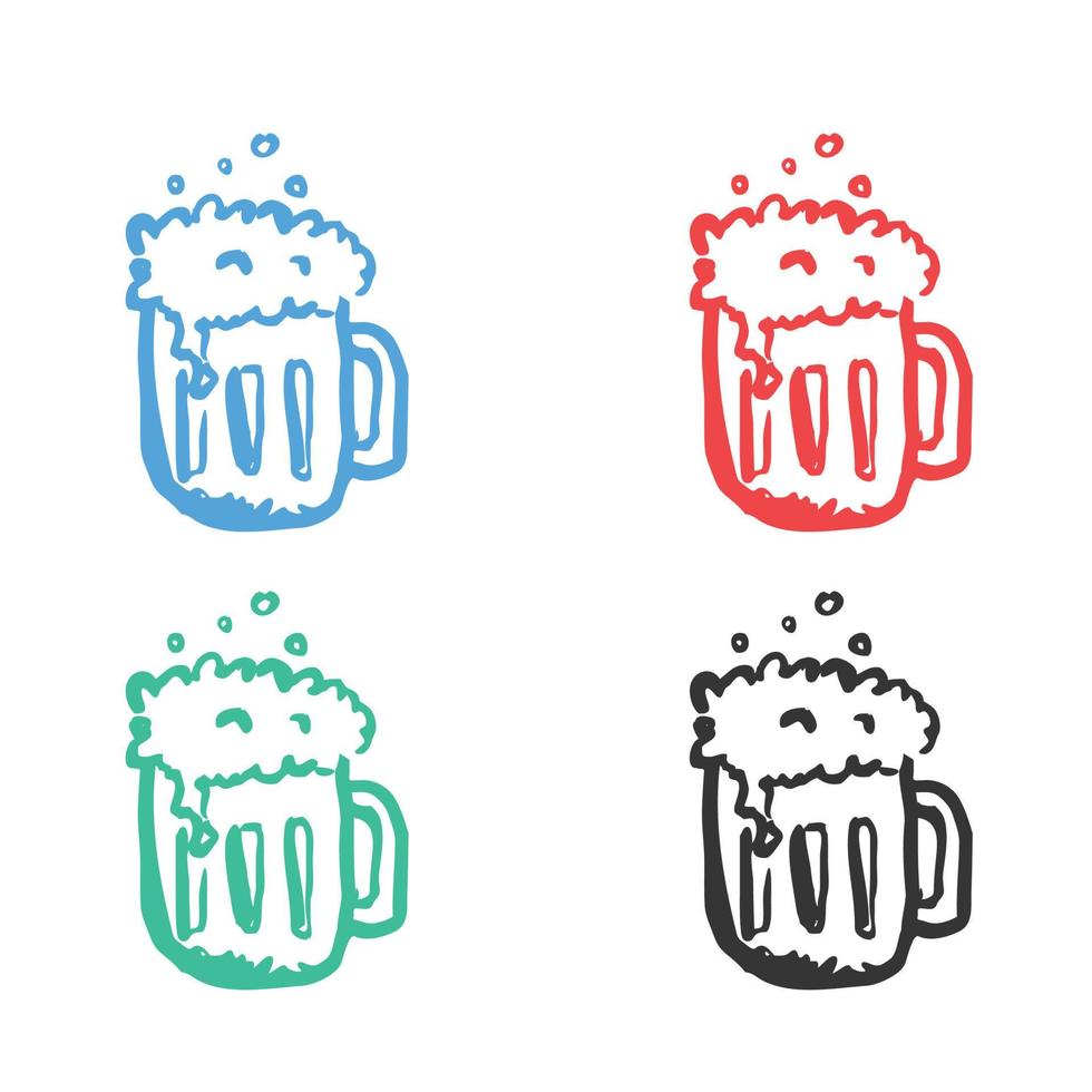 bier mok icoon, bier icoon, bier glas icoon , kop van bier logo vector pictogrammen in meerdere kleuren