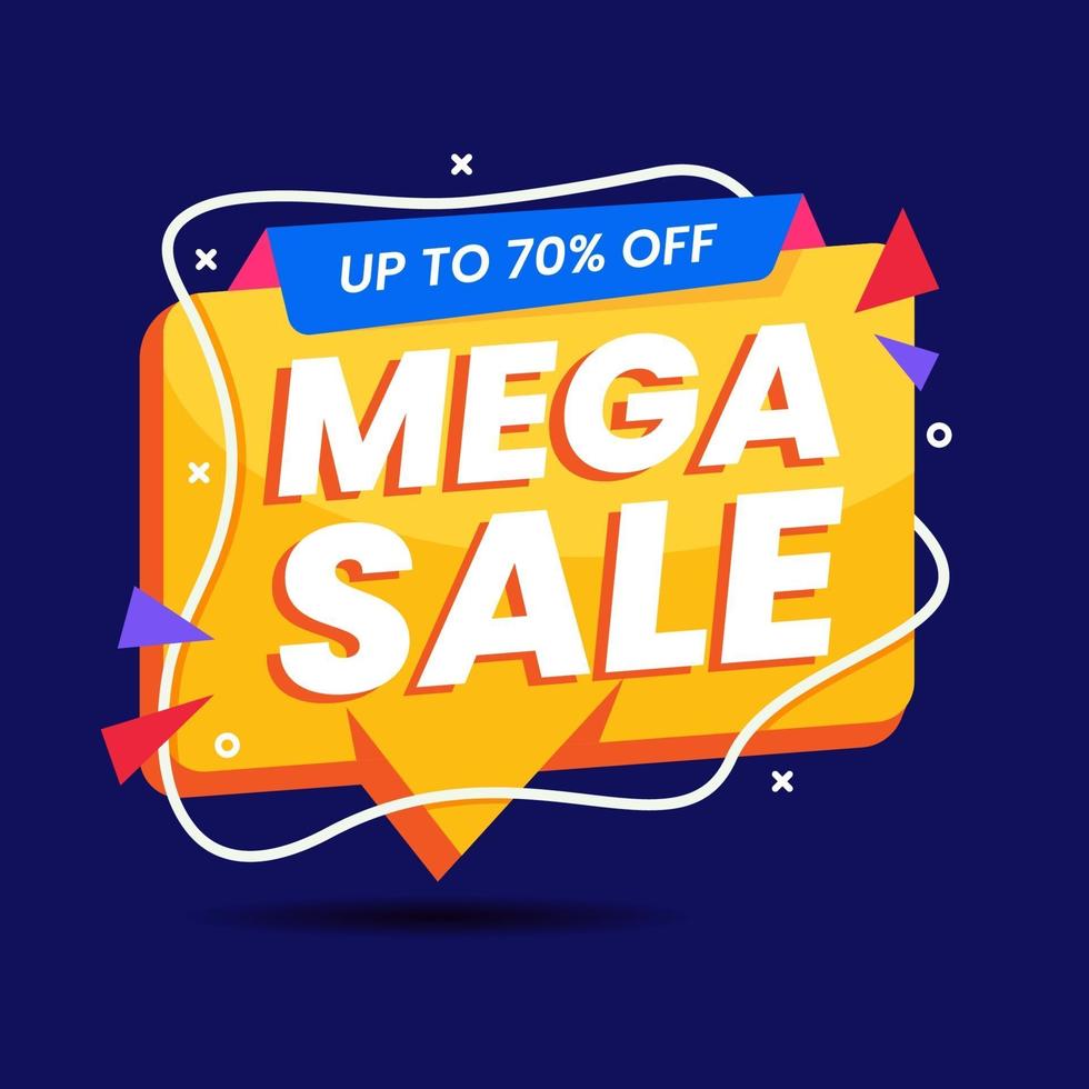 mega sale banner sjabloon promotie vector