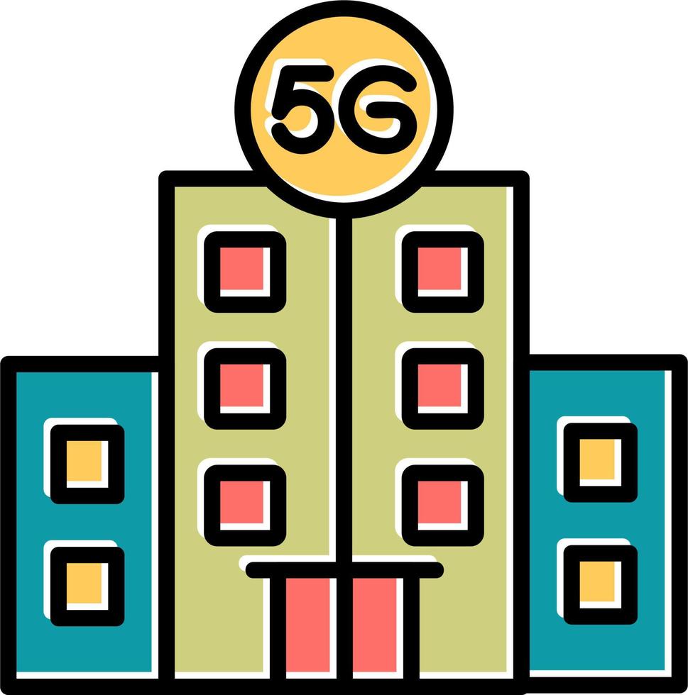 5g hoofdkantoor vector icoon