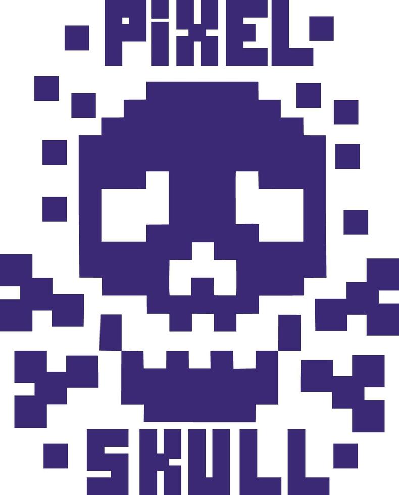 pixel schedel-vintage design t-shirts vector