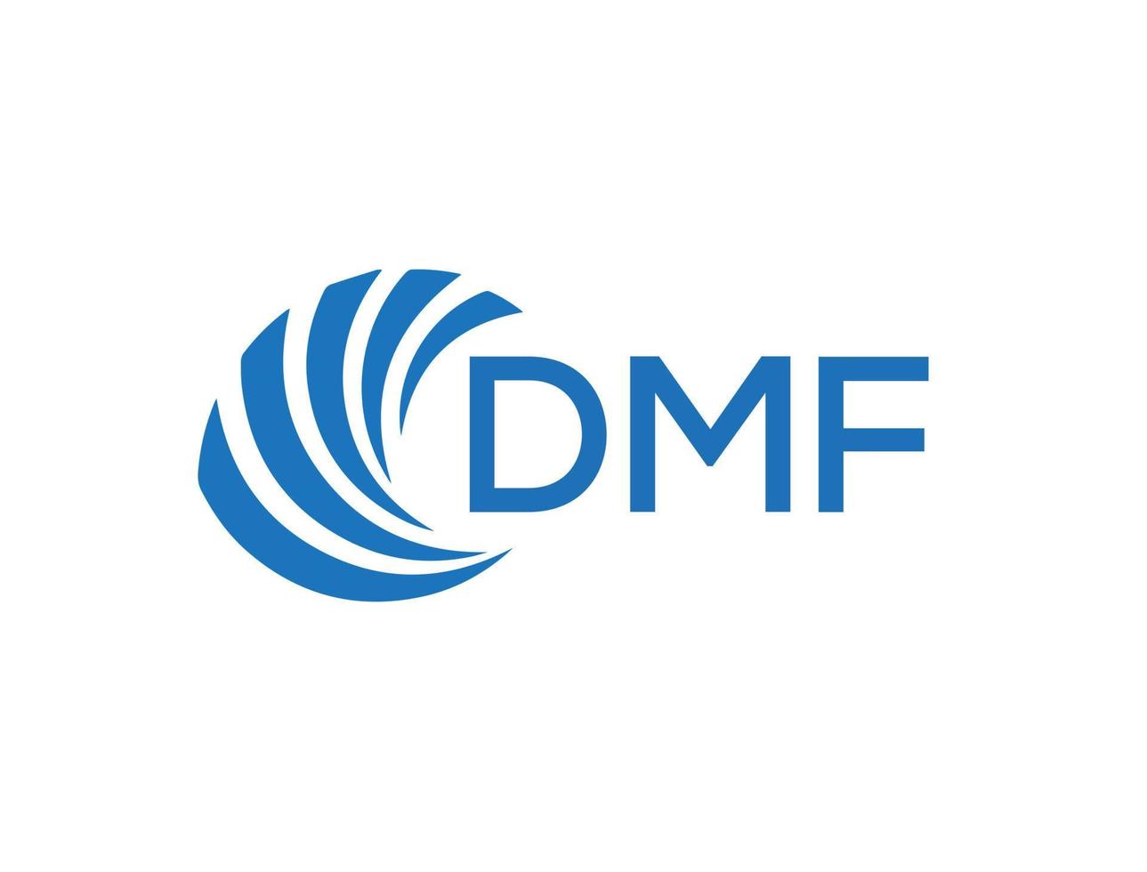 dmf brief logo ontwerp Aan wit achtergrond. dmf creatief cirkel brief logo concept. dmf brief ontwerp. vector