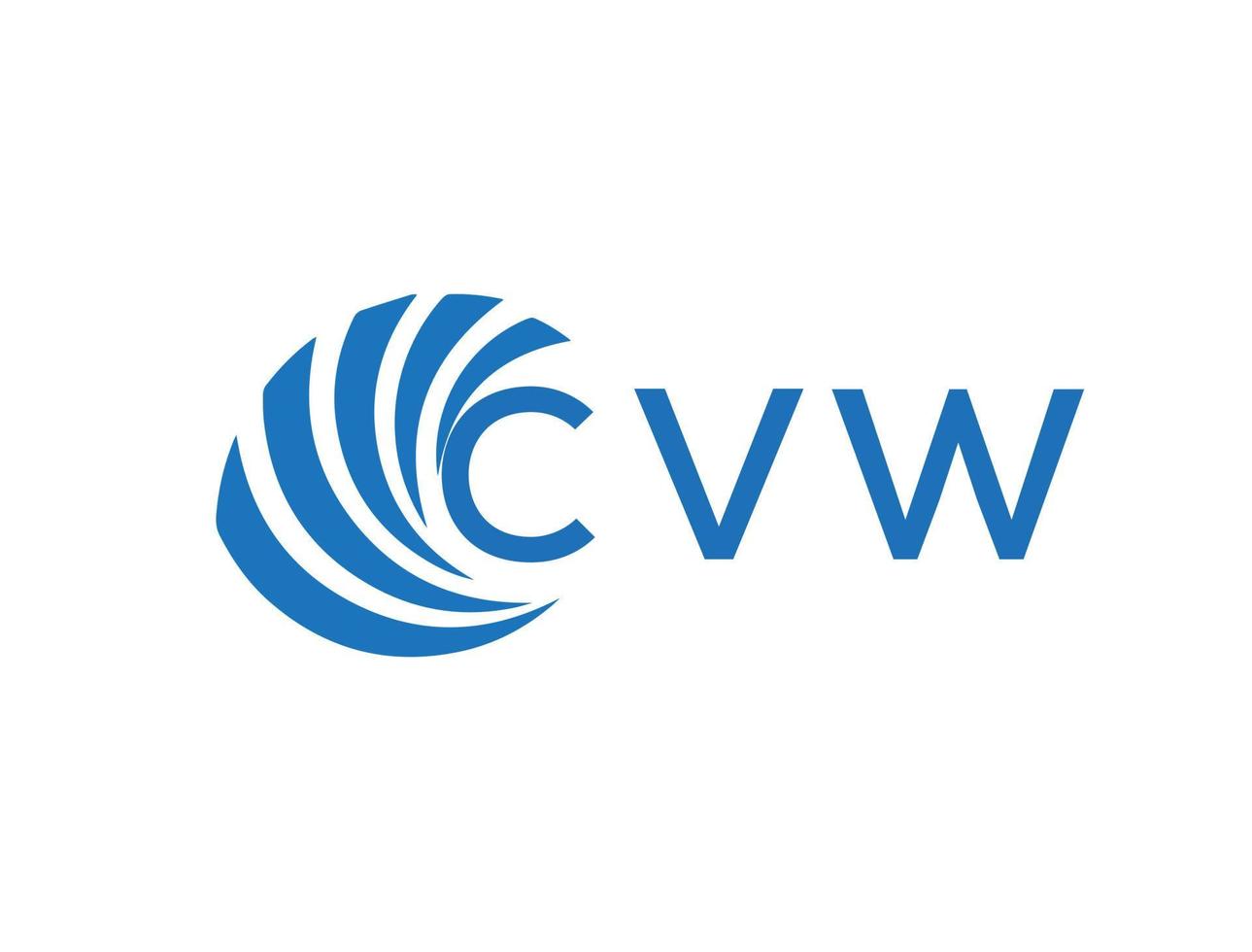 cvw brief logo ontwerp Aan wit achtergrond. cvw creatief cirkel brief logo concept. cvw brief ontwerp. vector