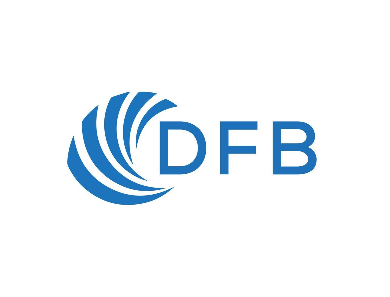 dfb brief logo ontwerp Aan wit achtergrond. dfb creatief cirkel brief logo concept. dfb brief ontwerp. vector