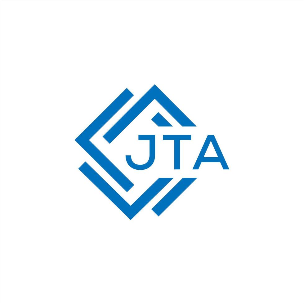 jta brief logo ontwerp Aan wit achtergrond. jta creatief cirkel brief logo concept. jta brief ontwerp. vector