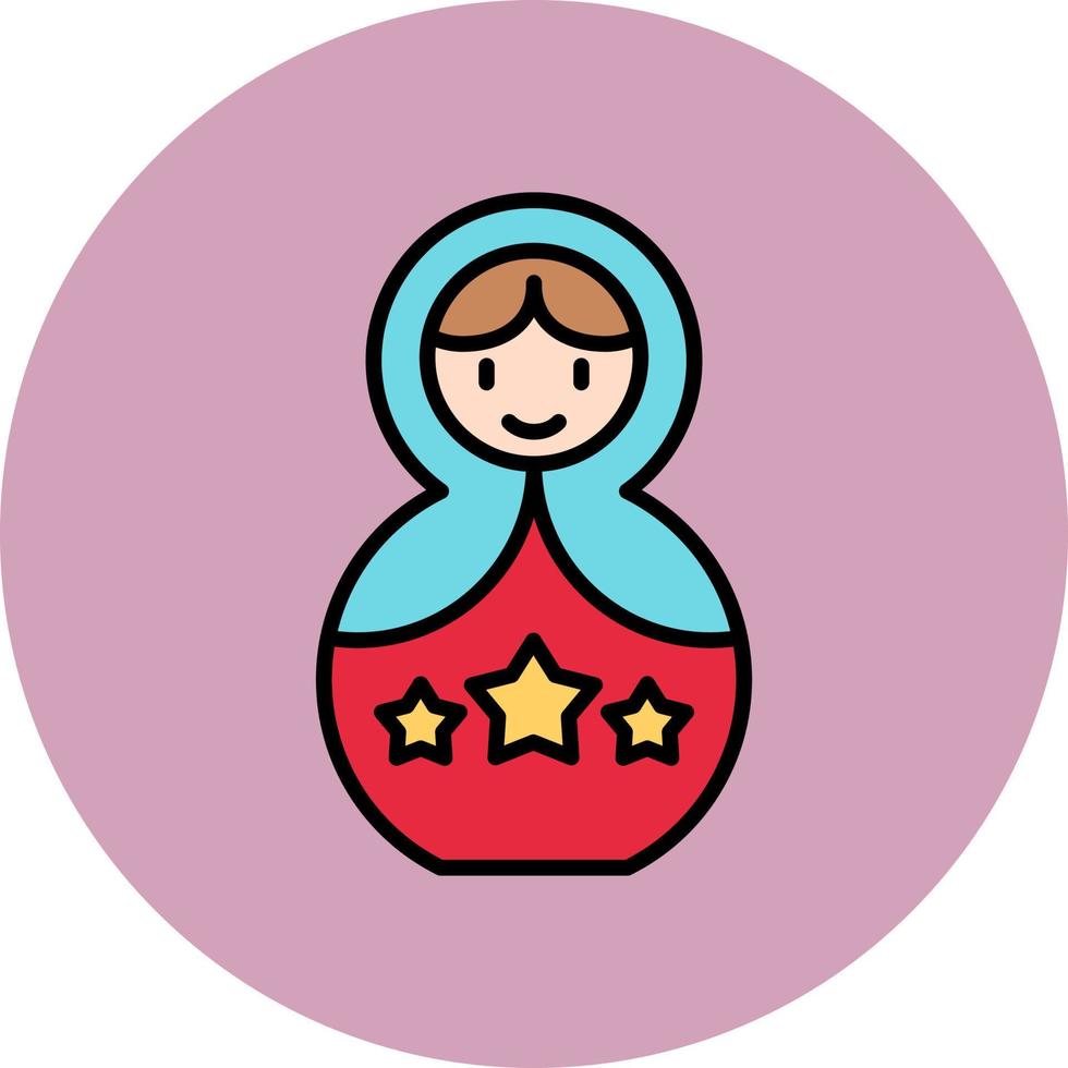 matryoshka pop vector icoon