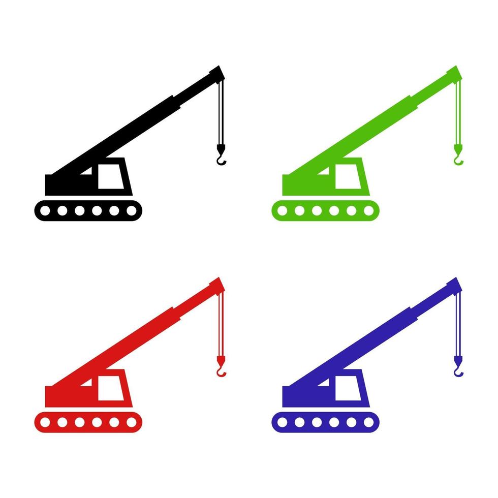 aantal kranen op witte achtergrond vector
