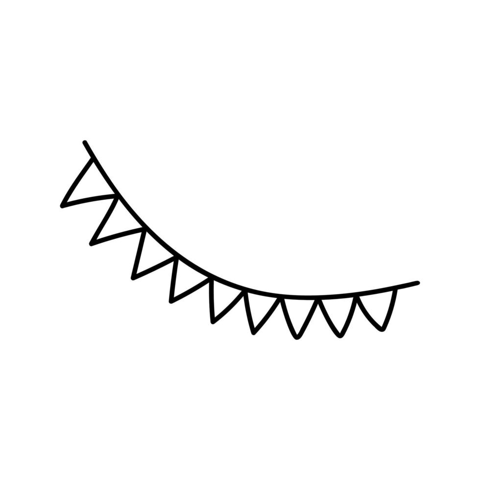 schattig tekening viering slinger clip art. hand- getrokken vector illustratie