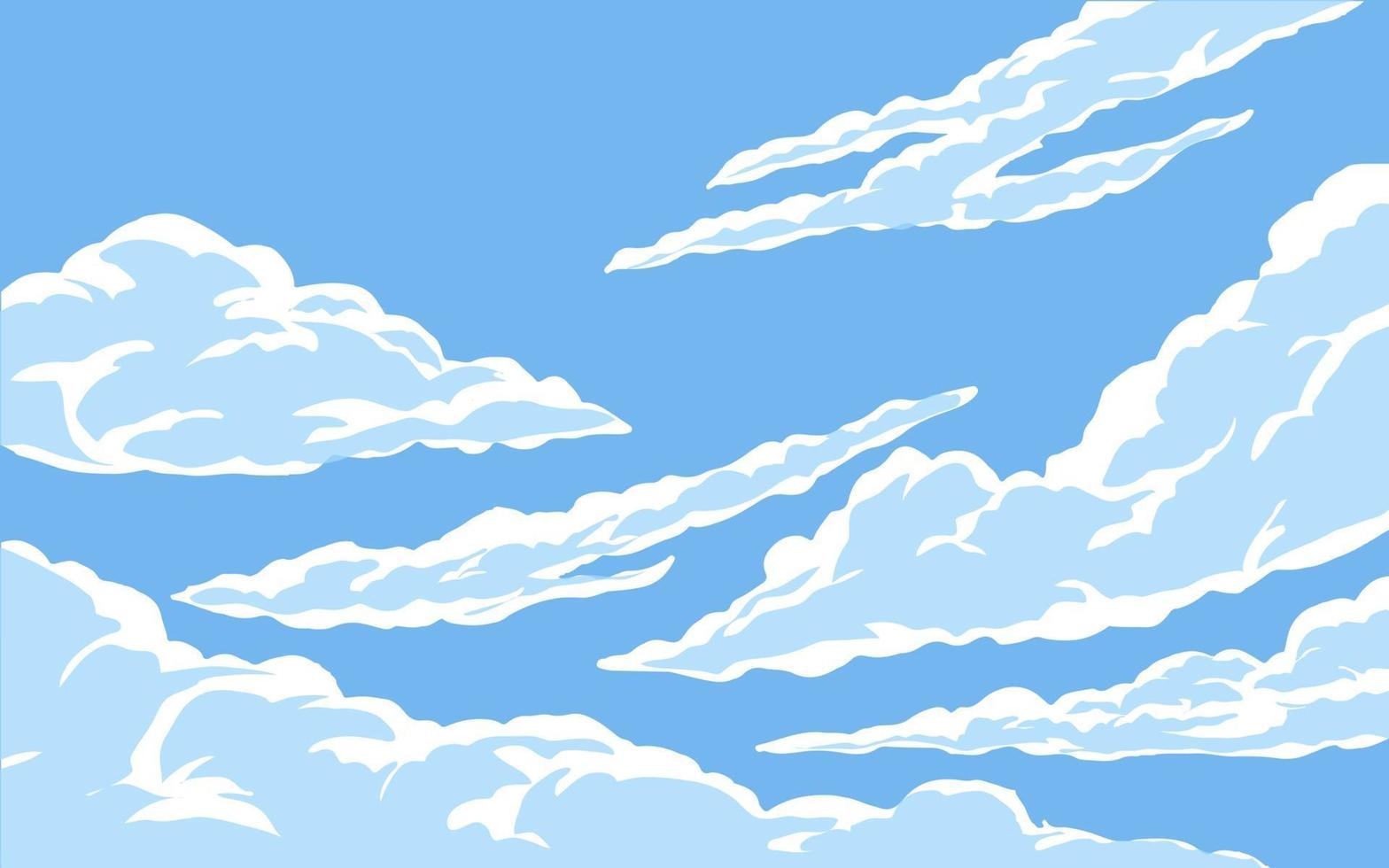 wolken en blauwe hemel illustratie vector