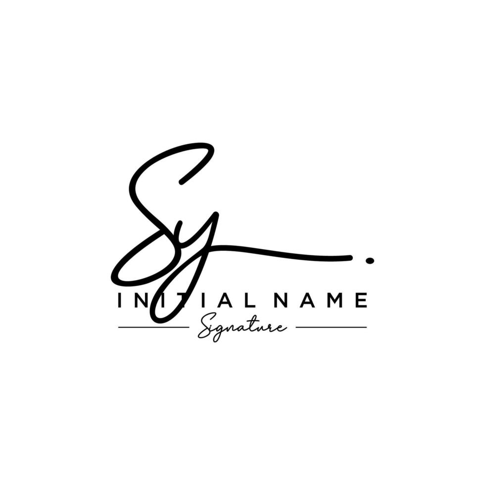 letter sy handtekening logo sjabloon vector