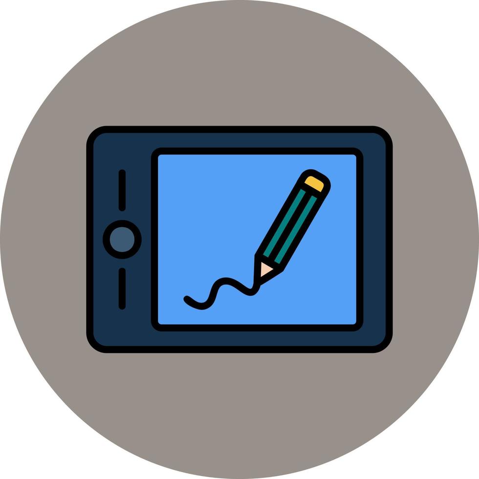 tekening tablet vector icoon