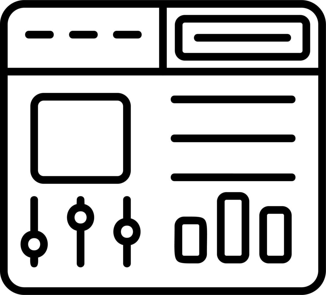 dashboard vector pictogram