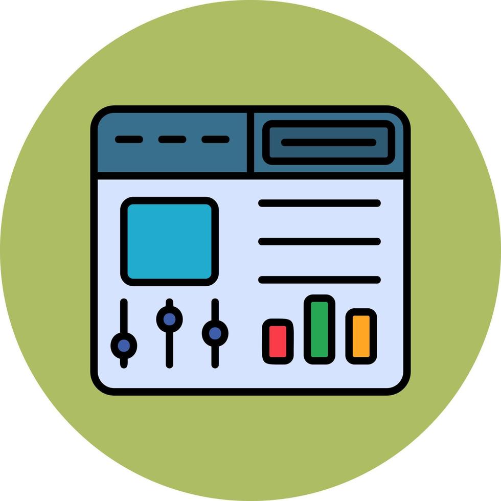 dashboard vector pictogram