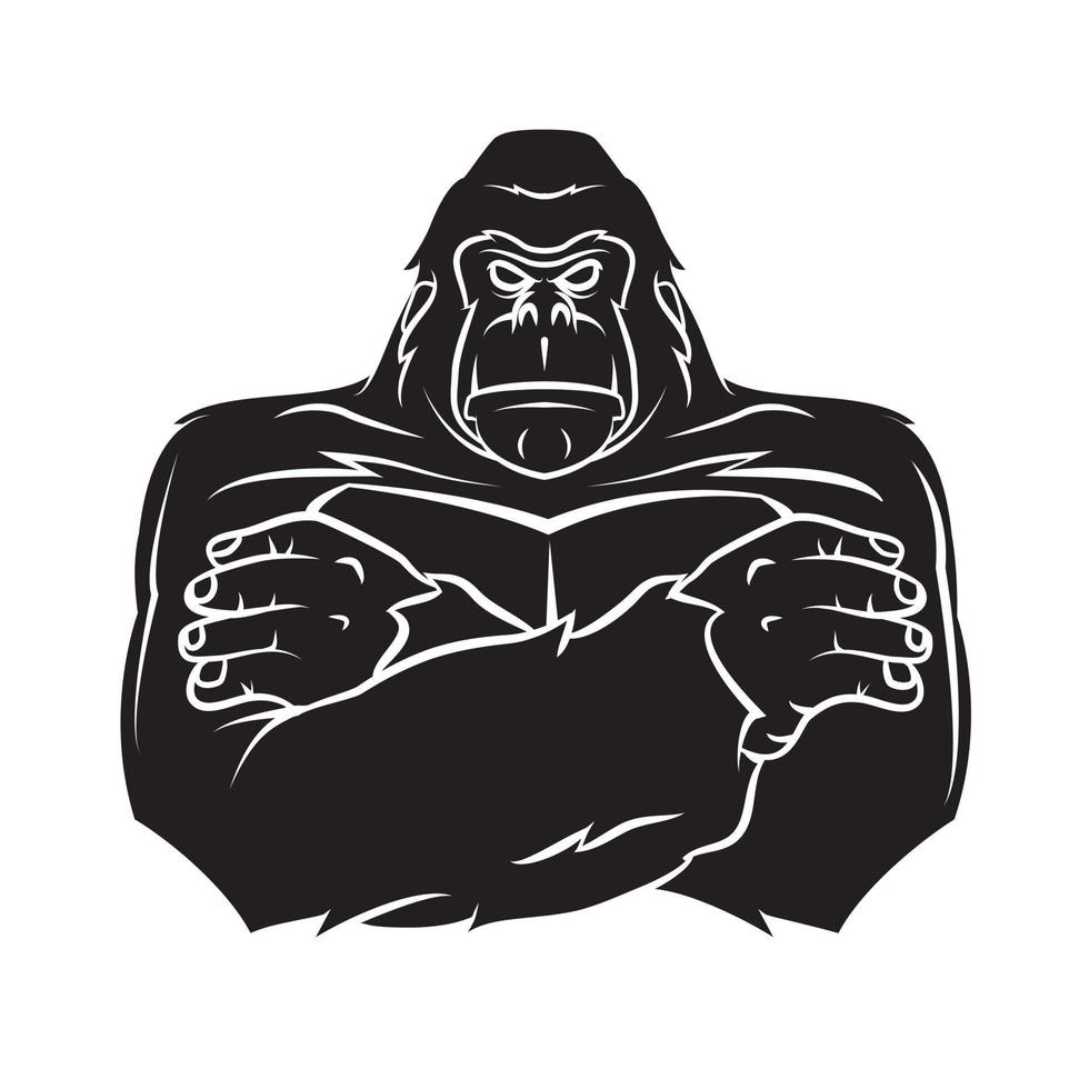 gorilla zwart vector illustratie