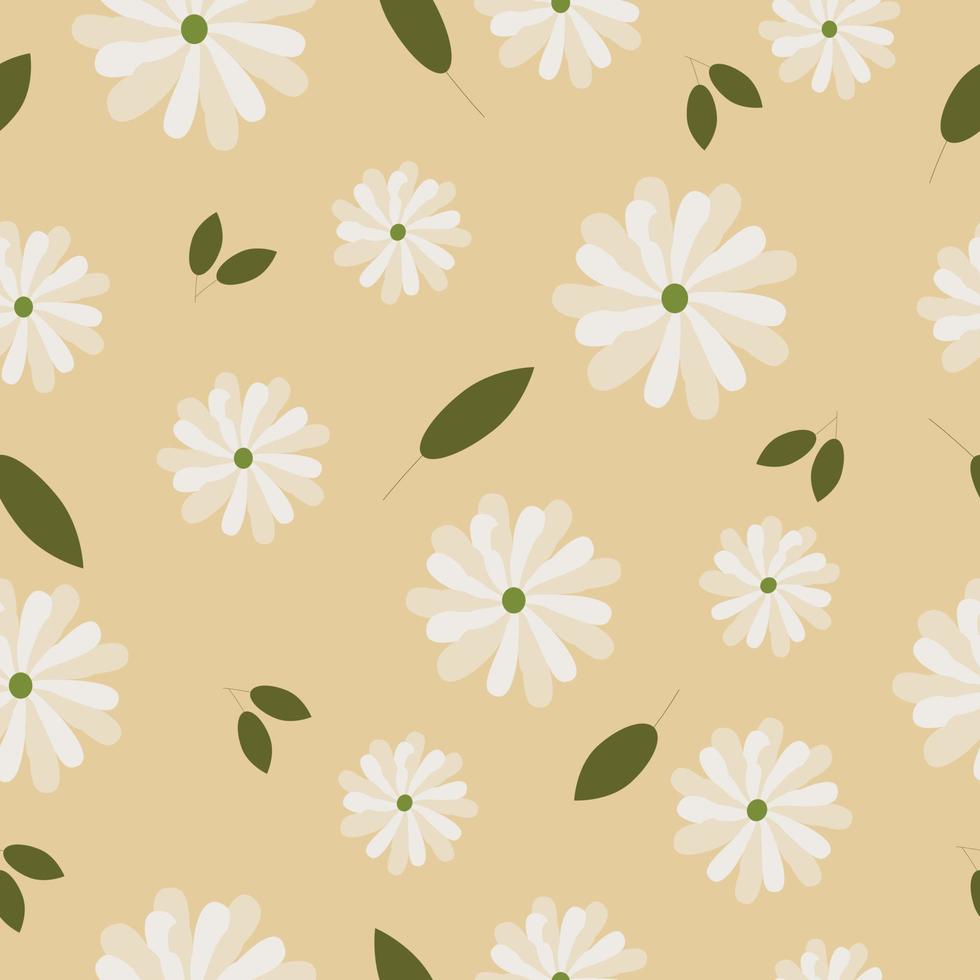 naadloos schattig hand- getrokken bloemen patroon vector