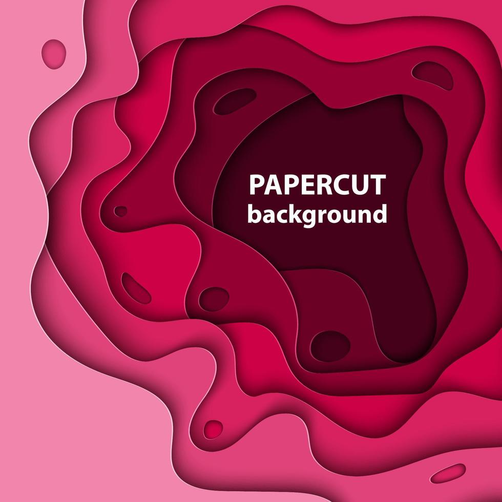 vector achtergrond met magenta roze kleurrijk papier besnoeiing vormen. 3d abstract papier kunst stijl, ontwerp lay-out voor bedrijf presentaties, flyers, affiches, afdrukken, decoratie, kaarten, brochure