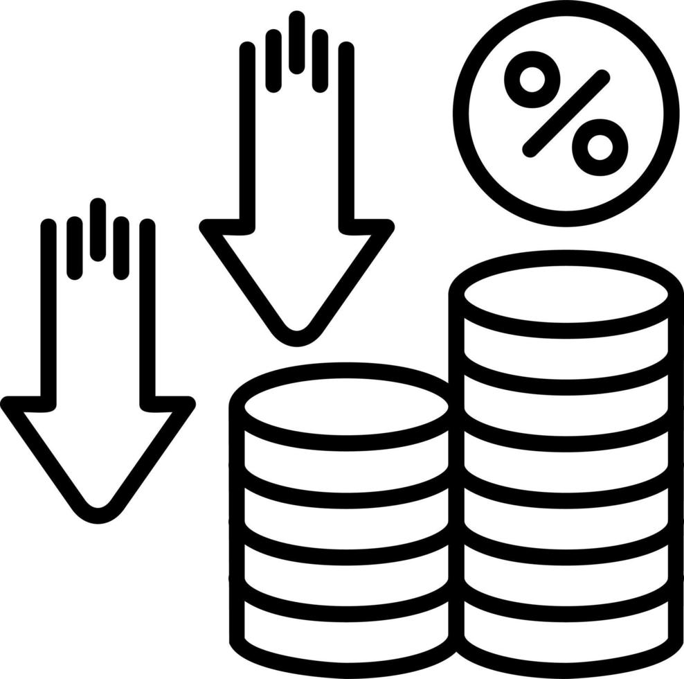 deflatie vector icoon